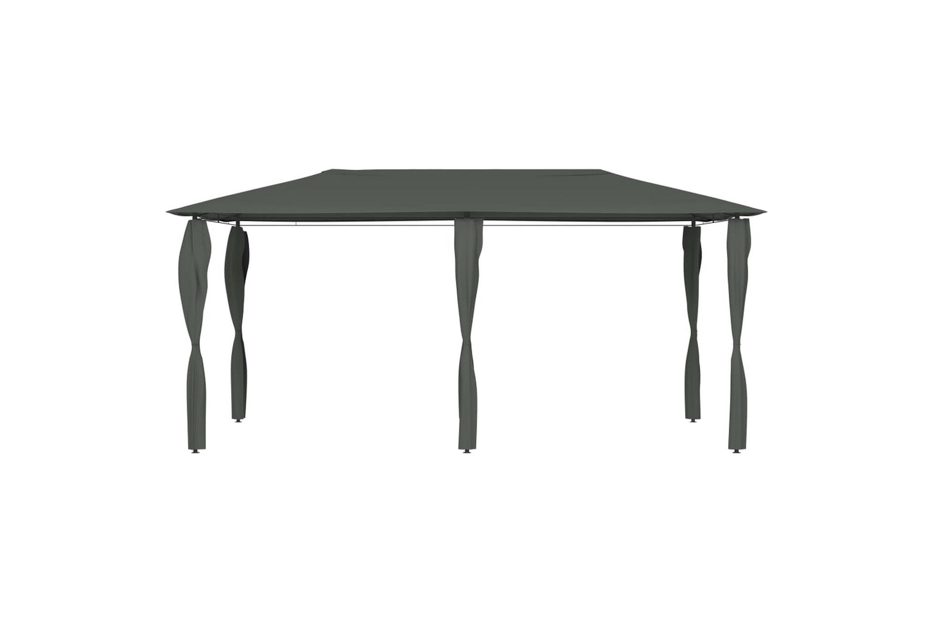 Paviljong med sidevegger 3x6x2,6 m antrasitt 160 g/m² - Antrasittgrå - Hagemøbler - Solbeskyttelse - Paviljonger - Komplett paviljong
