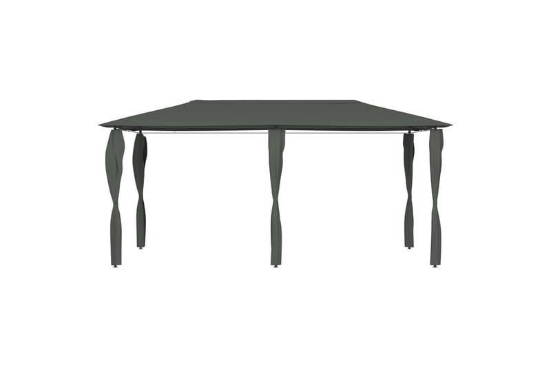 Paviljong med sidevegger 3x6x2,6 m antrasitt 160 g/m² - Antrasittgrå - Hagemøbler - Solbeskyttelse - Paviljonger - Komplett paviljong