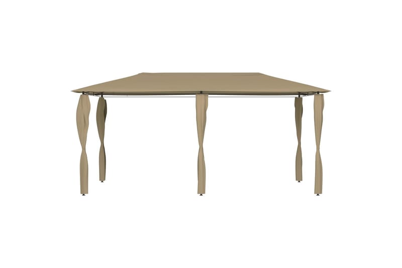 Paviljong med sidevegger 3x6x2,6 m gråbrun 160 g/m² - Taupe - Hagemøbler - Solbeskyttelse - Paviljonger - Komplett paviljong