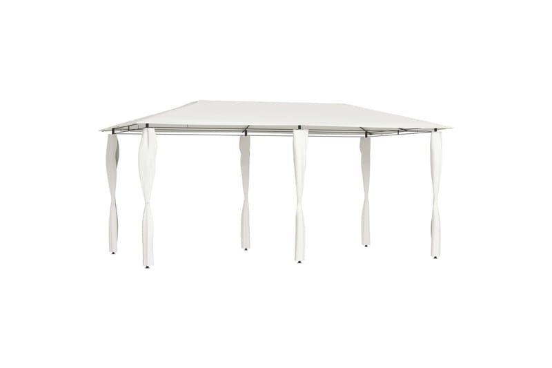 Paviljong med sidevegger 3x6x2,6 m kremhvit 160 g/m² - Krem - Hagemøbler - Solbeskyttelse - Paviljonger - Komplett paviljong
