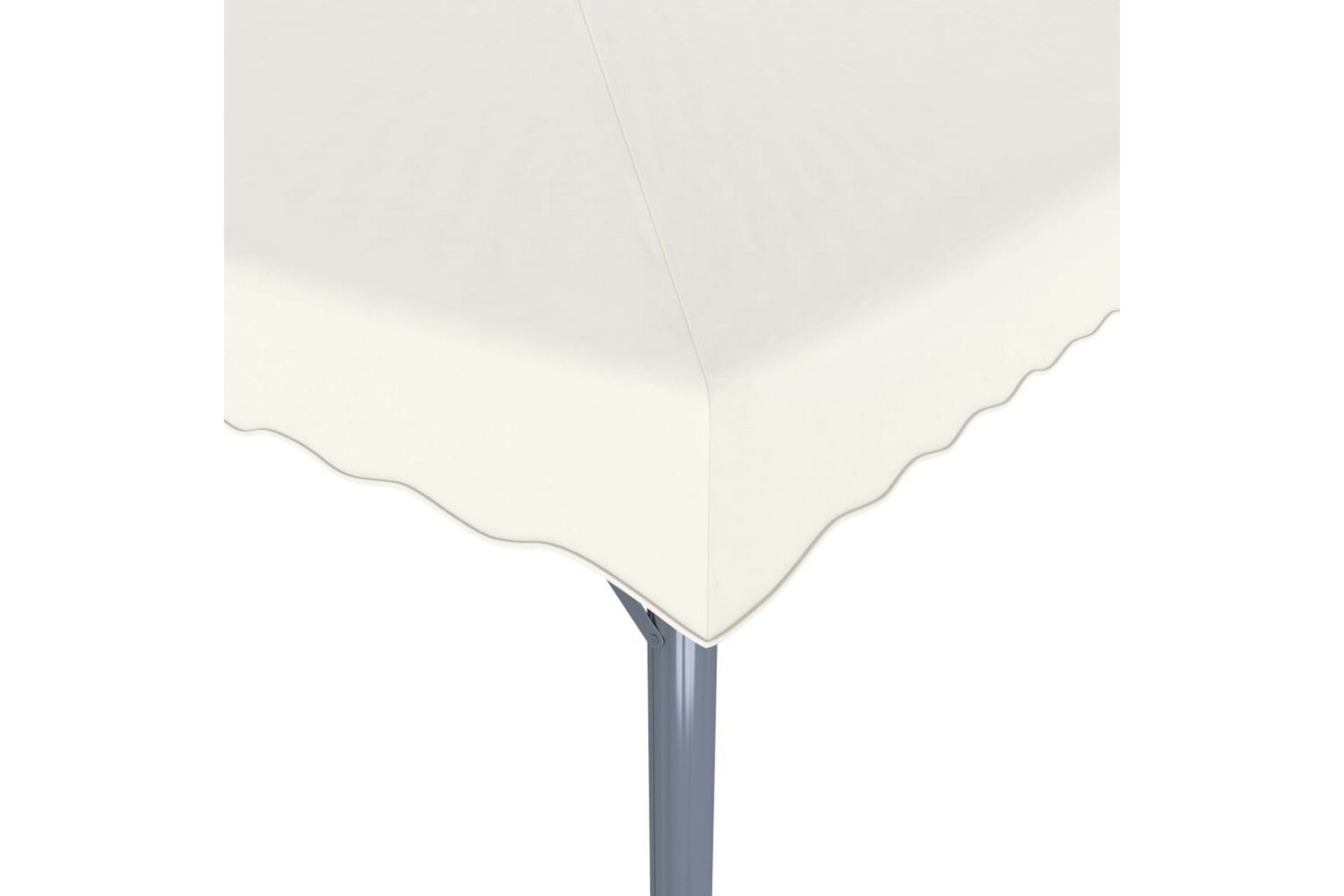 Paviljong med strenglys 400x300 cm krem aluminium - Krem - Hagemøbler - Solbeskyttelse - Paviljonger - Komplett paviljong