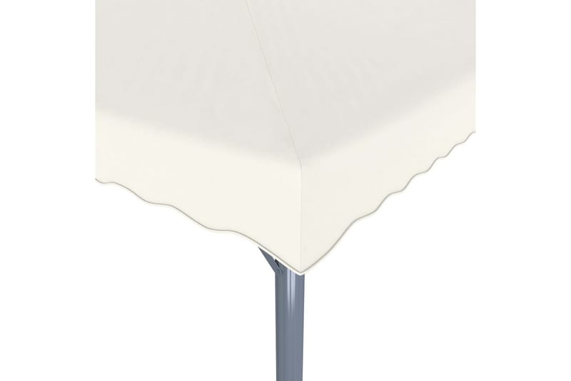 Paviljong med strenglys 400x300 cm krem aluminium - Krem - Hagemøbler - Solbeskyttelse - Paviljonger - Komplett paviljong