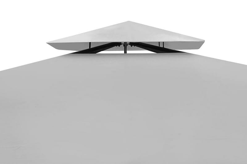 Paviljong med tak 3x4 m kremhvit - Komplett paviljong