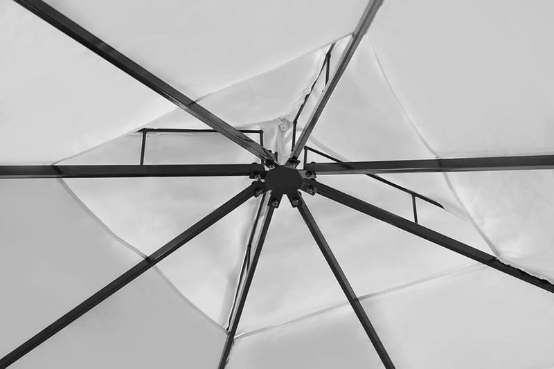 Paviljong med tak 3x4 m kremhvit - Hagemøbler - Solbeskyttelse - Paviljonger - Komplett paviljong