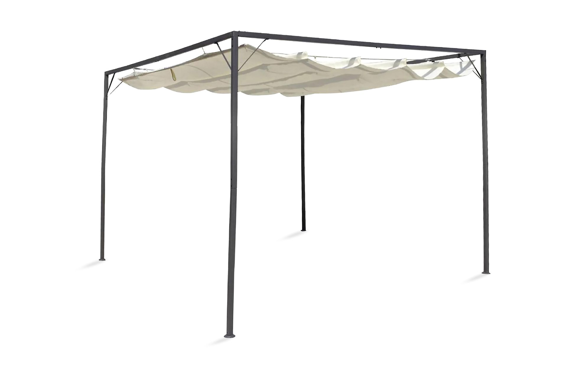 Paviljong med uttrekkbar solskjerm - Hagemøbler - Solbeskyttelse - Paviljonger - Komplett paviljong