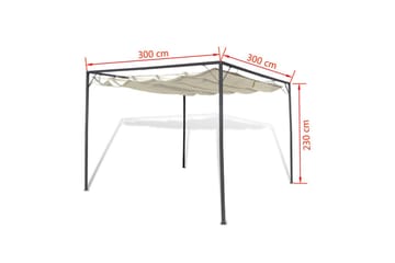 Paviljong med uttrekkbar solskjerm - Hagemøbler - Solbeskyttelse - Paviljonger - Komplett paviljong