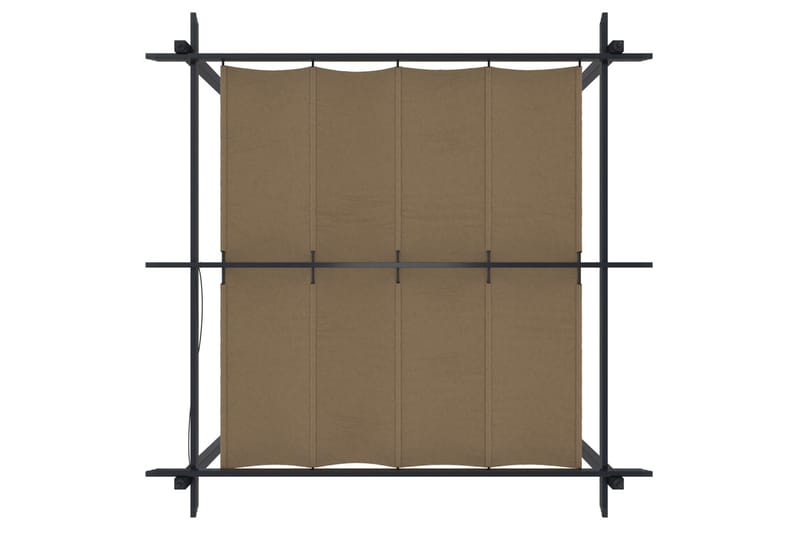Paviljong med uttrekkbart tak 3x3 m gråbrun - Taupe - Hagemøbler - Solbeskyttelse - Paviljonger - Komplett paviljong
