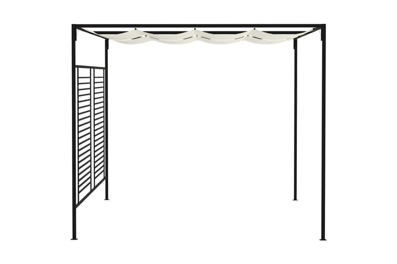 Paviljong med uttrekkbart tak 3x4x2,3 m kremhvit 180 g/m² - Krem - Hagemøbler - Solbeskyttelse - Paviljonger - Komplett paviljong