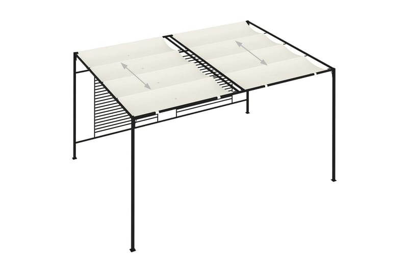 Paviljong med uttrekkbart tak 3x4x2,3 m kremhvit 180 g/m² - Krem - Hagemøbler - Solbeskyttelse - Paviljonger - Komplett paviljong