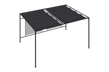 Paviljong med uttrekkbart tak 4x3x2,3 m antrasitt 180 g/m² - Antrasittgrå - Hagemøbler - Solbeskyttelse - Paviljonger - Komplett paviljong