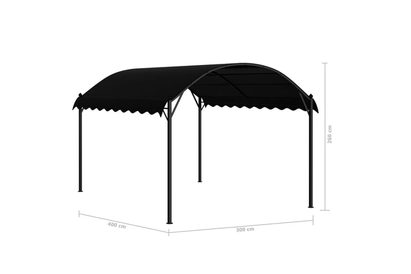 Paviljong stoff krem - Grå - Hagemøbler - Solbeskyttelse - Paviljonger - Komplett paviljong