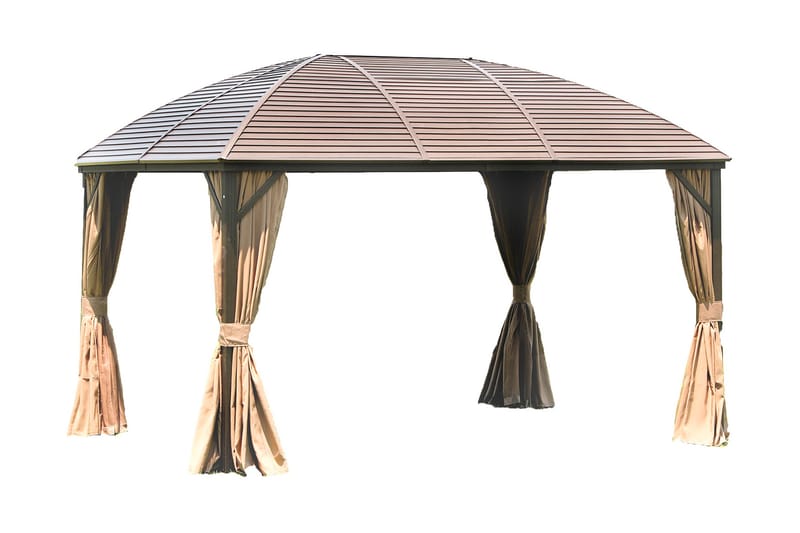 Sunsetia Paviljong 400x300x194 cm - Beige - Hagemøbler - Solbeskyttelse - Paviljonger - Komplett paviljong