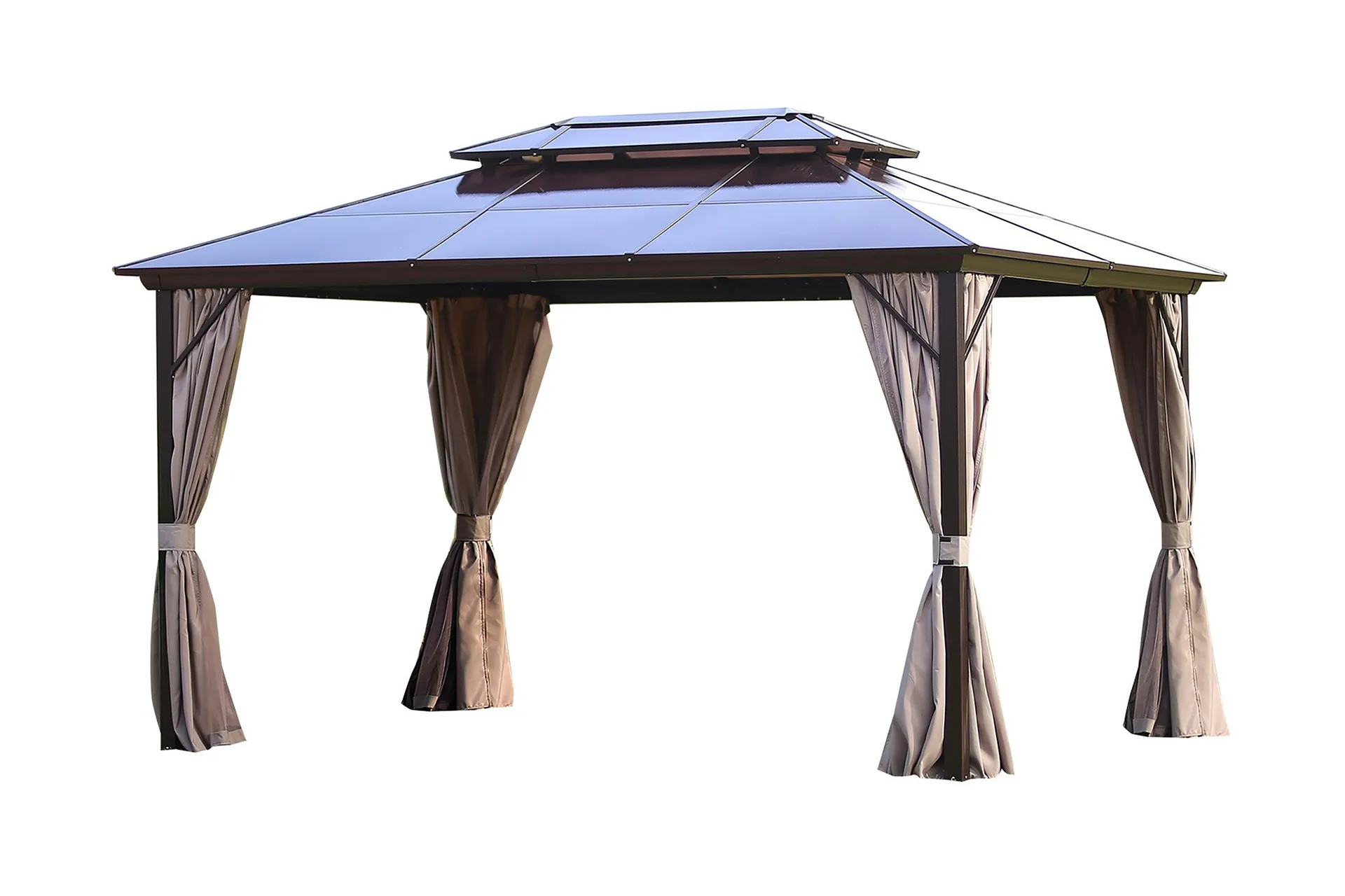 Sunsetia Paviljong 300x400x270 cm Polykarbonattak - Beige