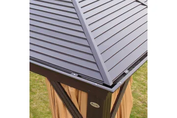 Sunsetia Paviljong 300x400x270 cm - Brun/Beige - Hagemøbler - Solbeskyttelse - Paviljonger - Komplett paviljong