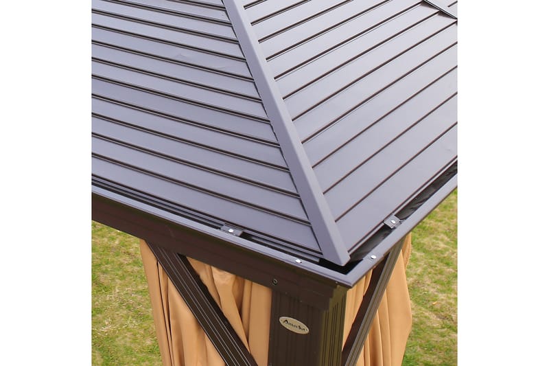 Sunsetia Paviljong 300x400x270 cm - Brun/Beige - Hagemøbler - Solbeskyttelse - Paviljonger - Komplett paviljong