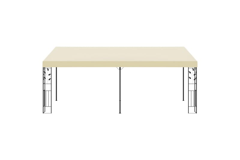 Veggmontert paviljong 6x3x2,5 m kremhvit - Hagemøbler - Solbeskyttelse - Paviljonger - Komplett paviljong