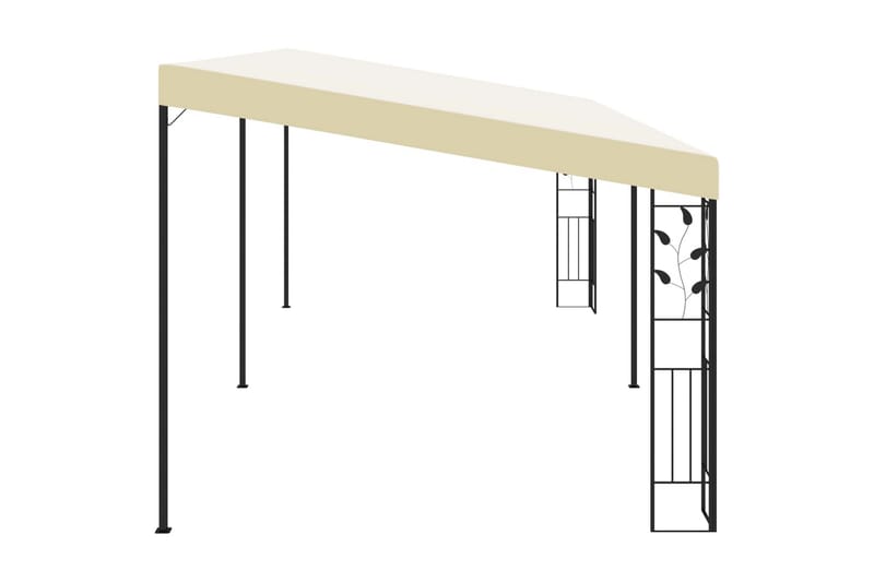 Veggmontert paviljong 6x3x2,5 m kremhvit - Hagemøbler - Solbeskyttelse - Paviljonger - Komplett paviljong