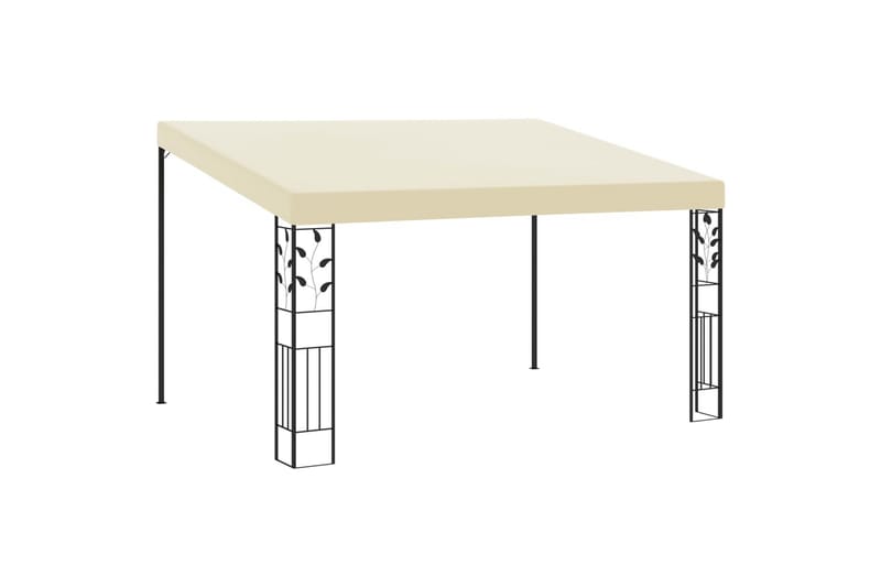 Veggmontert paviljong 4x3x2,5 m kremhvit - Hagemøbler - Solbeskyttelse - Paviljonger - Komplett paviljong