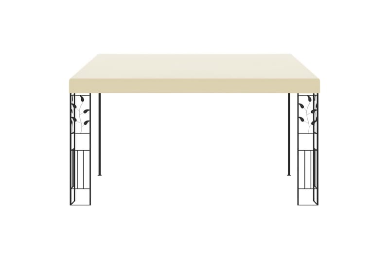 Veggmontert paviljong 4x3x2,5 m kremhvit - Hagemøbler - Solbeskyttelse - Paviljonger - Komplett paviljong