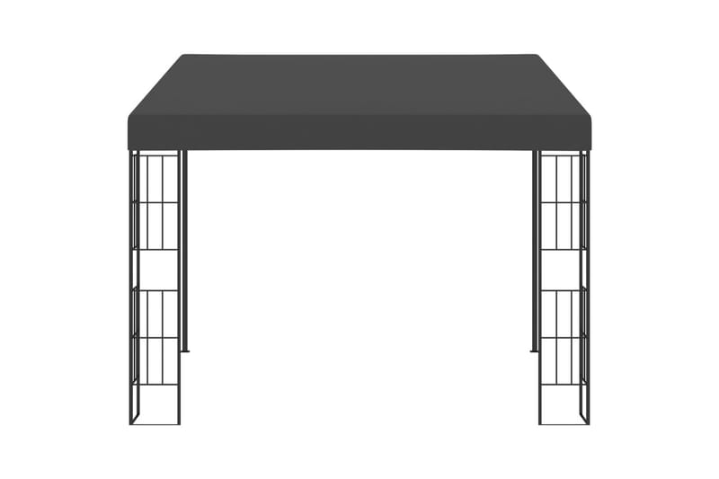 Veggmontert paviljong 3x3 m antrasitt stoff - Hagemøbler - Solbeskyttelse - Paviljonger - Komplett paviljong