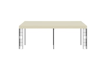 Veggmontert paviljong 3x6 m kremhvit stoff - Hagemøbler - Solbeskyttelse - Paviljonger - Komplett paviljong
