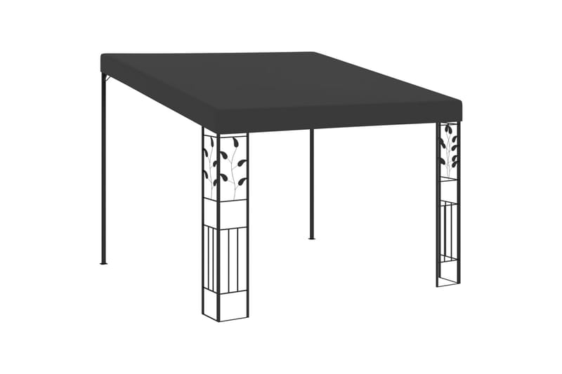 Veggmontert paviljong 3x3x2,5 m antrasitt - Komplett paviljong