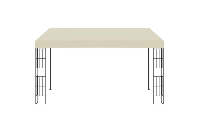 Veggmontert paviljong 3x4 m kremhvit stoff - Hagemøbler - Solbeskyttelse - Paviljonger - Komplett paviljong