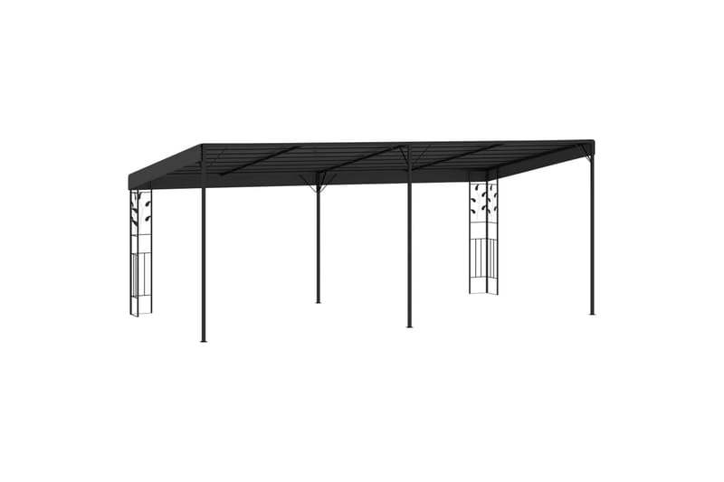 Veggmontert paviljong 6x3x2,5 m antrasitt - Hagemøbler - Solbeskyttelse - Paviljonger - Komplett paviljong