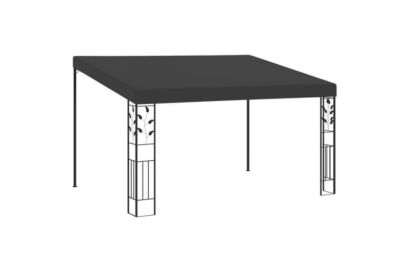 Veggmontert paviljong 4x3x2,5 m antrasitt - Hagemøbler - Solbeskyttelse - Paviljonger - Komplett paviljong