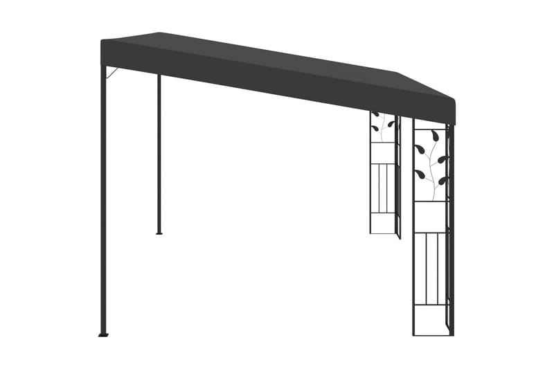 Veggmontert paviljong 4x3x2,5 m antrasitt - Hagemøbler - Solbeskyttelse - Paviljonger - Komplett paviljong
