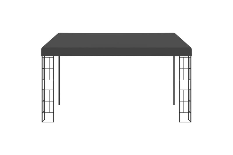 Veggmontert paviljong 3x4 m antrasitt stoff - Komplett paviljong