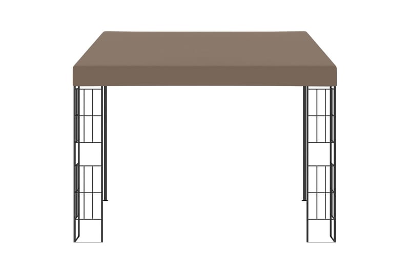 Veggmontert paviljong 3x3 m gråbrun stoff - Taupe - Hagemøbler - Solbeskyttelse - Paviljonger - Komplett paviljong