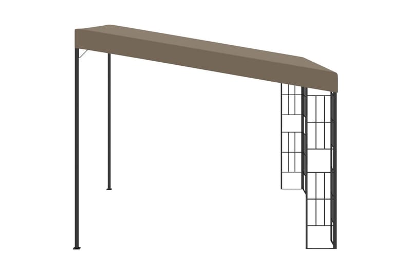 Veggmontert paviljong 3x3 m gråbrun stoff - Taupe - Hagemøbler - Solbeskyttelse - Paviljonger - Komplett paviljong