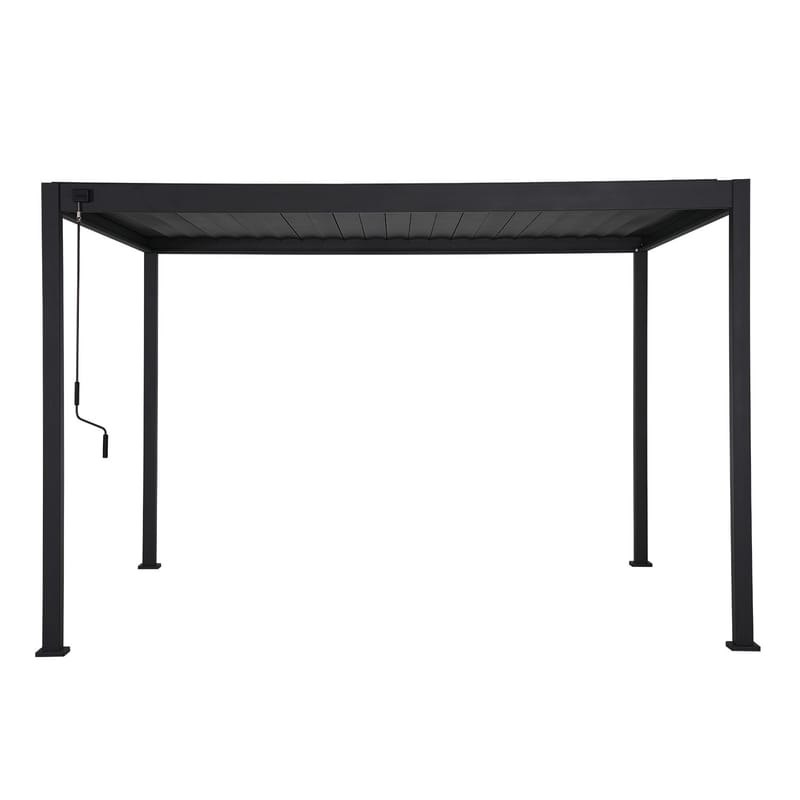 Lysthus HOME4YOU Mirador-88 3x3M, mørk grå - mørkegrå - Hagemøbler - Solbeskyttelse - Paviljonger - Komplett paviljong