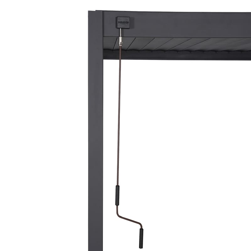 Lysthus HOME4YOU Mirador-88 3x3M, mørk grå - mørkegrå - Hagemøbler - Solbeskyttelse - Paviljonger - Komplett paviljong