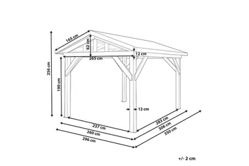 Lysthus Secchia - Hagemøbler - Solbeskyttelse - Paviljonger - Komplett paviljong