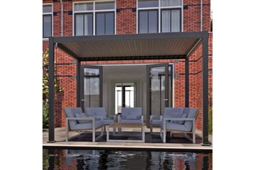 Mirador Paviljong uten Vegger 300x300x250 cm - Mørkegrå - Hagemøbler - Solbeskyttelse - Paviljonger