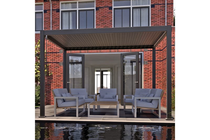 Mirador Paviljong uten Vegger 300x400x250 cm - Mørkegrå - Hagemøbler - Solbeskyttelse - Paviljonger