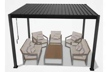 Mirador Paviljong uten Vegger 300x400x250 cm - Mørkegrå - Hagemøbler - Solbeskyttelse - Paviljonger