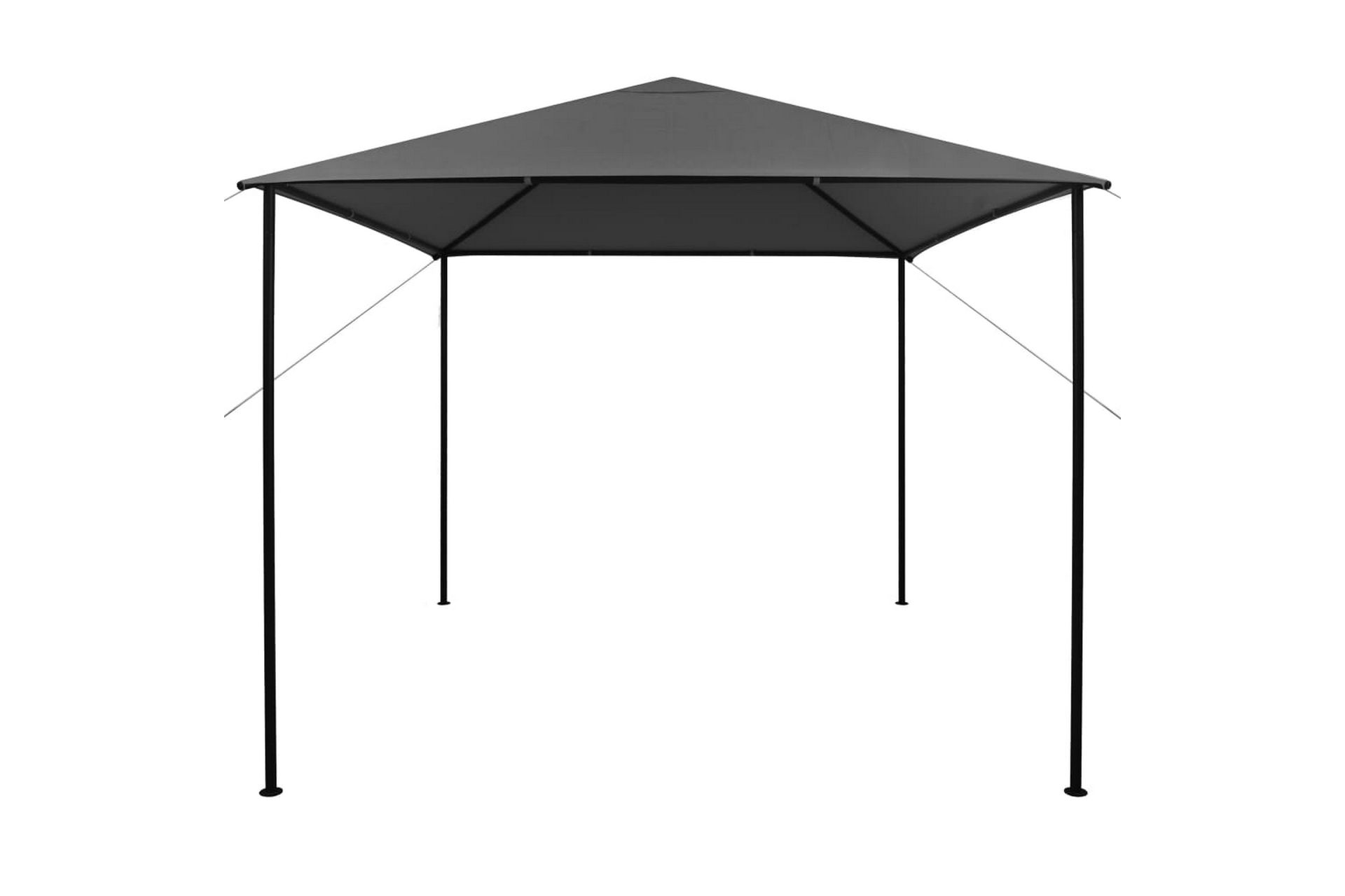 Paviljong 3x3 m antrasitt stoff og stål 180 g/m² - Antrasittgrå - Hagemøbler - Solbeskyttelse - Paviljonger