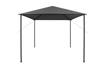 Paviljong 3x3 m antrasitt stoff og stål 180 g/m² - Antrasittgrå - Hagem�øbler - Solbeskyttelse - Paviljonger