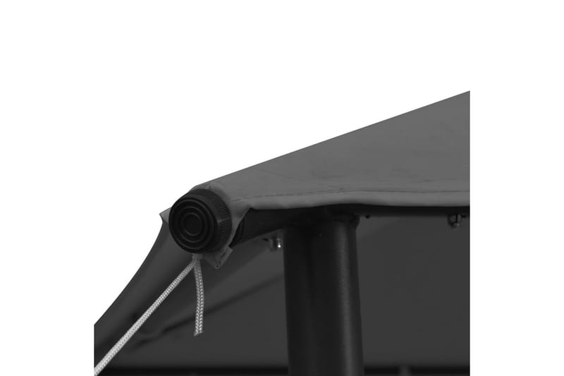 Paviljong 3x3 m antrasitt stoff og stål 180 g/m² - Antrasittgrå - Hagemøbler - Solbeskyttelse - Paviljonger