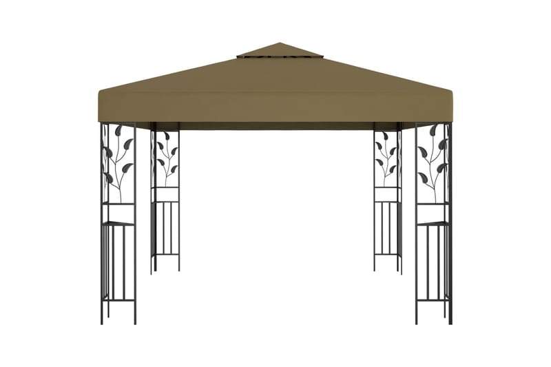 Paviljong 3x3 m gråbrun 180 g/m² - Taupe - Hagemøbler - Solbeskyttelse - Paviljonger