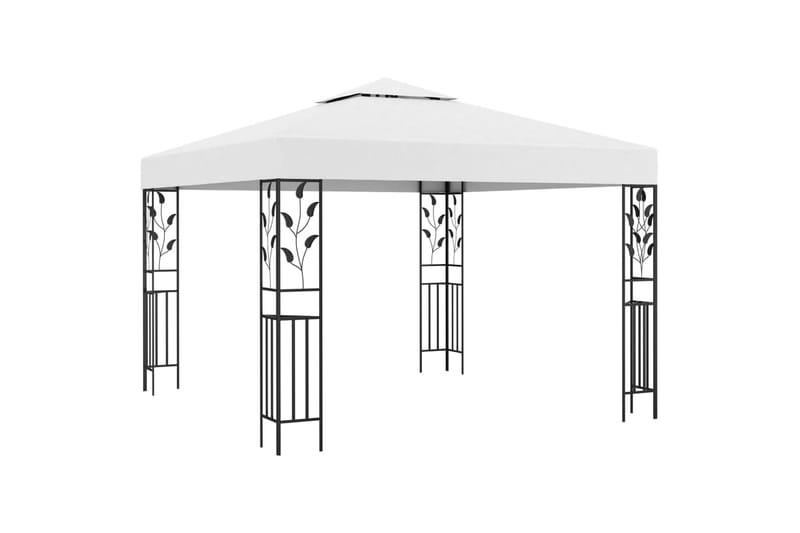Paviljong 3x3 m hvit 180 g/m² - Hvit - Hagemøbler - Solbeskyttelse - Paviljonger