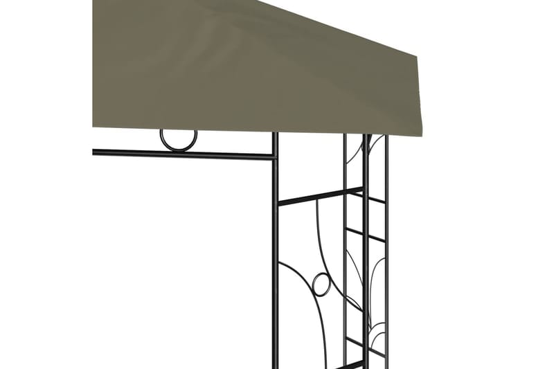 Paviljong 3x3x2,7 m gråbrun 160 g/m² - Taupe - Hagemøbler - Solbeskyttelse - Paviljonger - Komplett paviljong