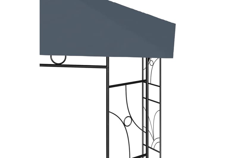 Paviljong 4x3x2,7 m antrasitt 160 g/m² - Antrasittgrå - Komplett paviljong