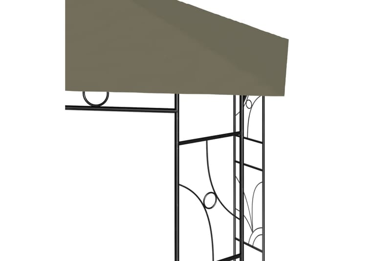 Paviljong 4x3x2,7 m gråbrun 160 g/m² - Taupe - Hagemøbler - Solbeskyttelse - Paviljonger - Komplett paviljong