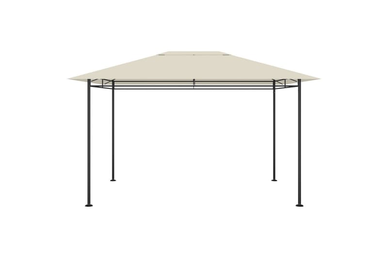 Paviljong 4x3x2,7 m gråbrun 180 g/m² - Taupe - Hagemøbler - Solbeskyttelse - Paviljonger - Komplett paviljong