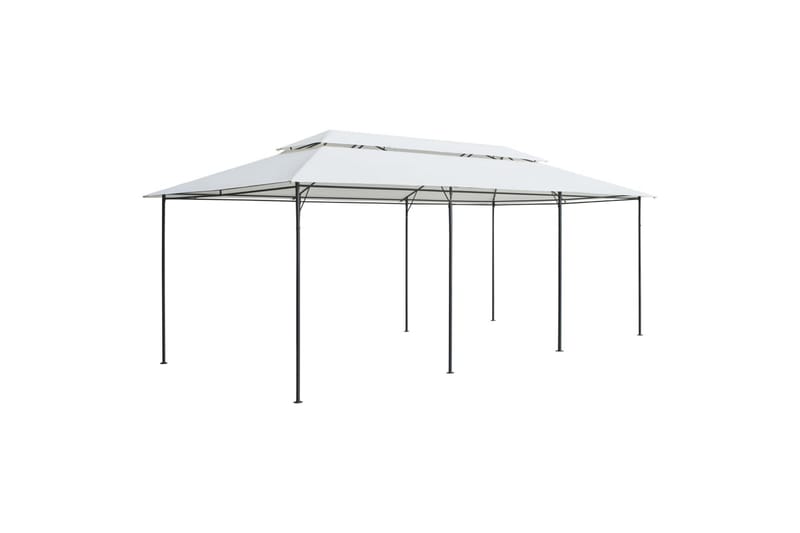 Paviljong 600x298x270 cm hvit 180g/m² - Hvit - Hagemøbler - Solbeskyttelse - Paviljonger