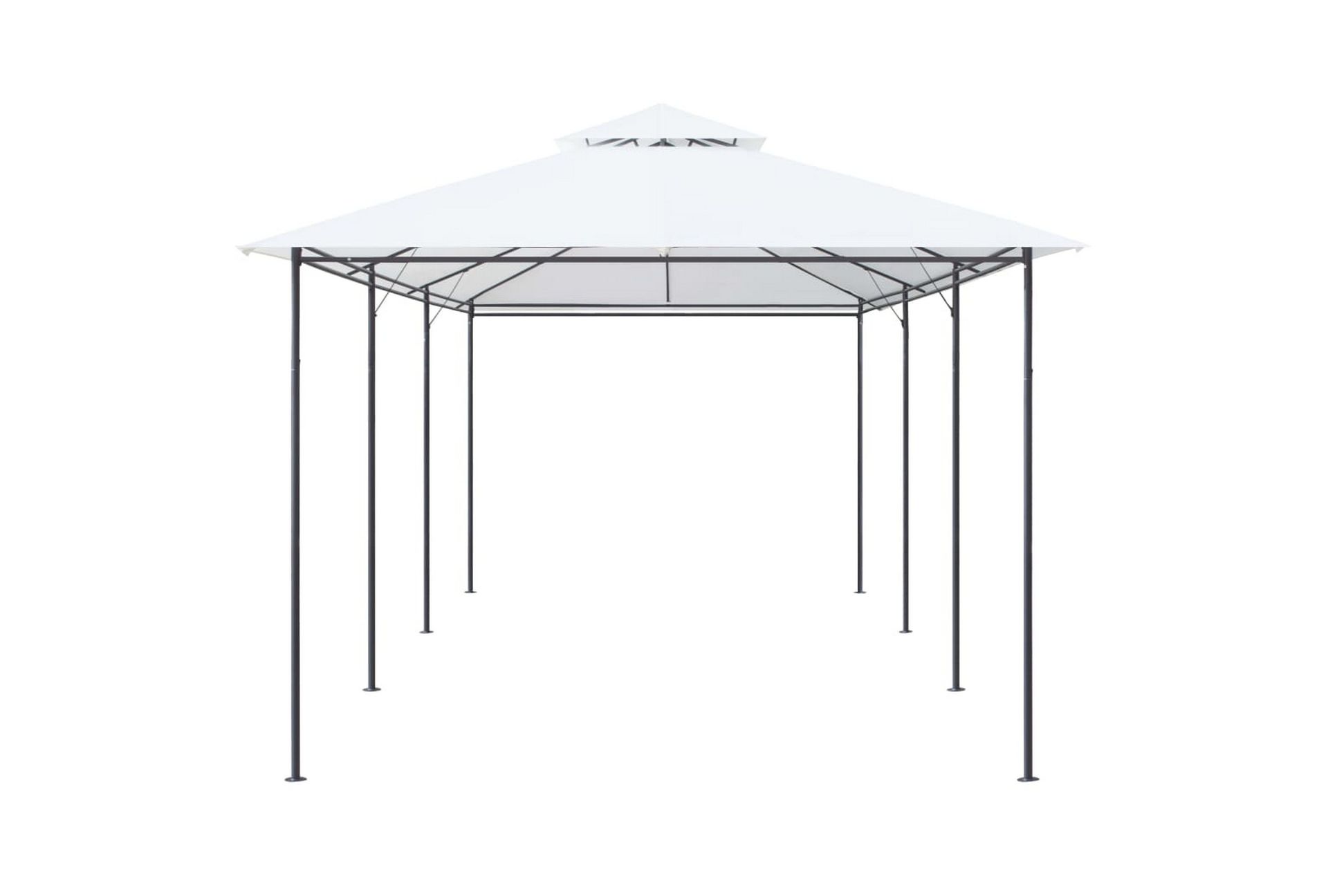 Paviljong 600x298x270 cm hvit 180g/m² - Hvit - Hagemøbler - Solbeskyttelse - Paviljonger